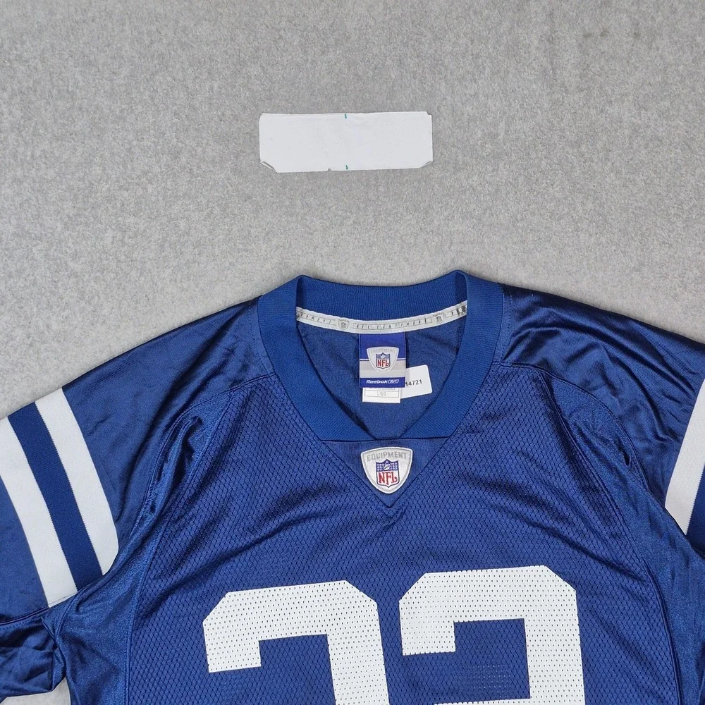 Indianapolis Colts Men Jersey L Blue Edgerrin James #32 Mesh Logo Football NFL